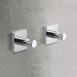 Gedy FJ27-13 Set of Bathroom Hooks, Polished Chrome